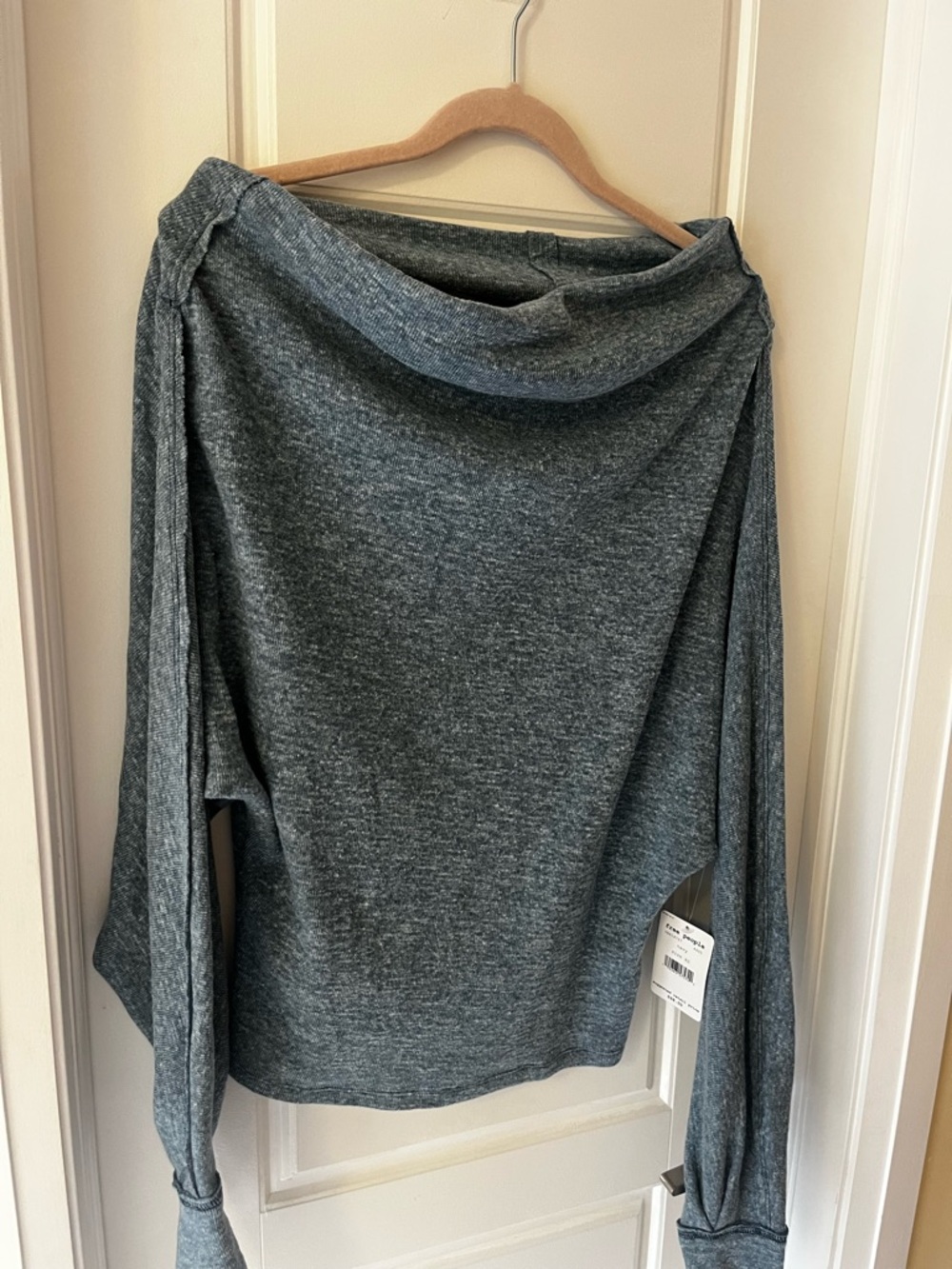 We The Free by Free People | Heathered Gray Cowl Neck Dolman Sweater Oversized